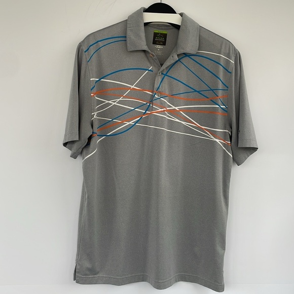 Shark Greg Norman for Tasso Elba Play Dry Slim Fit Men's Medium Golf Polo Shirt - Picture 1 of 12